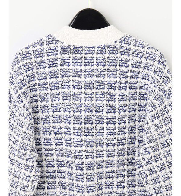  「ツイードチェックニットカーディガン」|カーディガン|