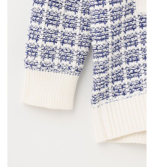  「ツイードチェックニットカーディガン」|カーディガン|