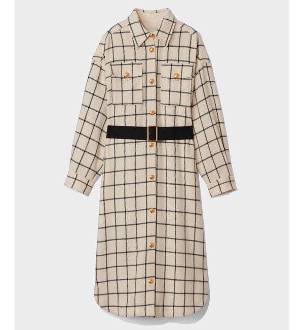 Grace Class「ウールチェックシャツワンピース」|ワンピース|