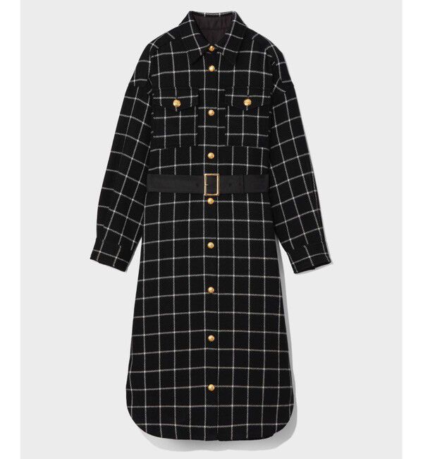 Grace Class「ウールチェックシャツワンピース」|ワンピース|