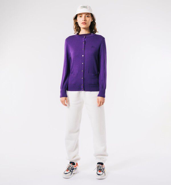 LACOSTE「ウォッシャブルウールニットカーディガン」|カーディガン|