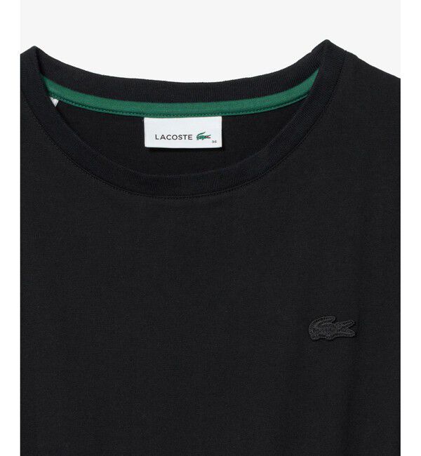 LACOSTE「異素材切り替え バルーンシルエット コンビネーションノースリーブドレス ワンピース」|ワンピース|