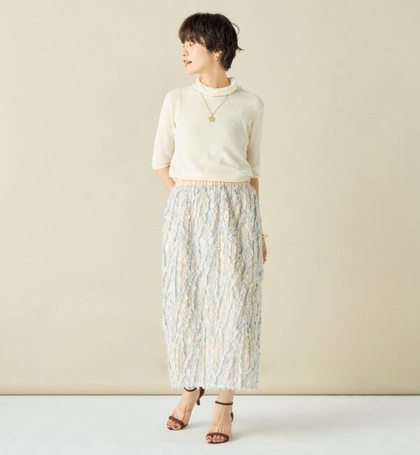 NOLLEY'S「KIRYUフェザージャガードタイトスカート」|タイト|