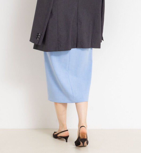 NOLLEY'S sophi「ウォッシャブルベルト付きラップ風タイトスカート」|タイト|