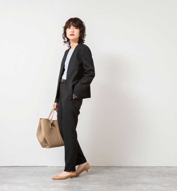 NOLLEY'S sophi「《セットアップ対応》ウォッシャブルウール調テーパードパンツ」|その他|