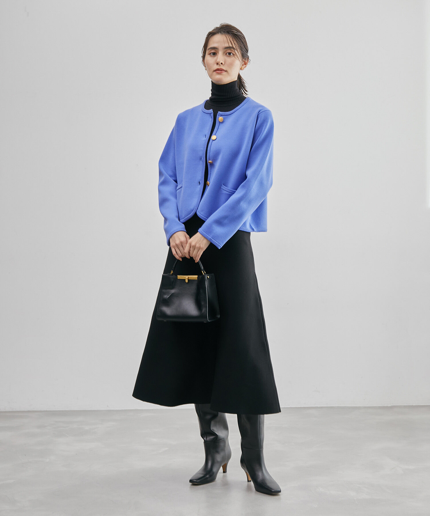 ROPE「【高評価】スウェットライクニットカーディガン/セットアップ対応」|カーディガン|