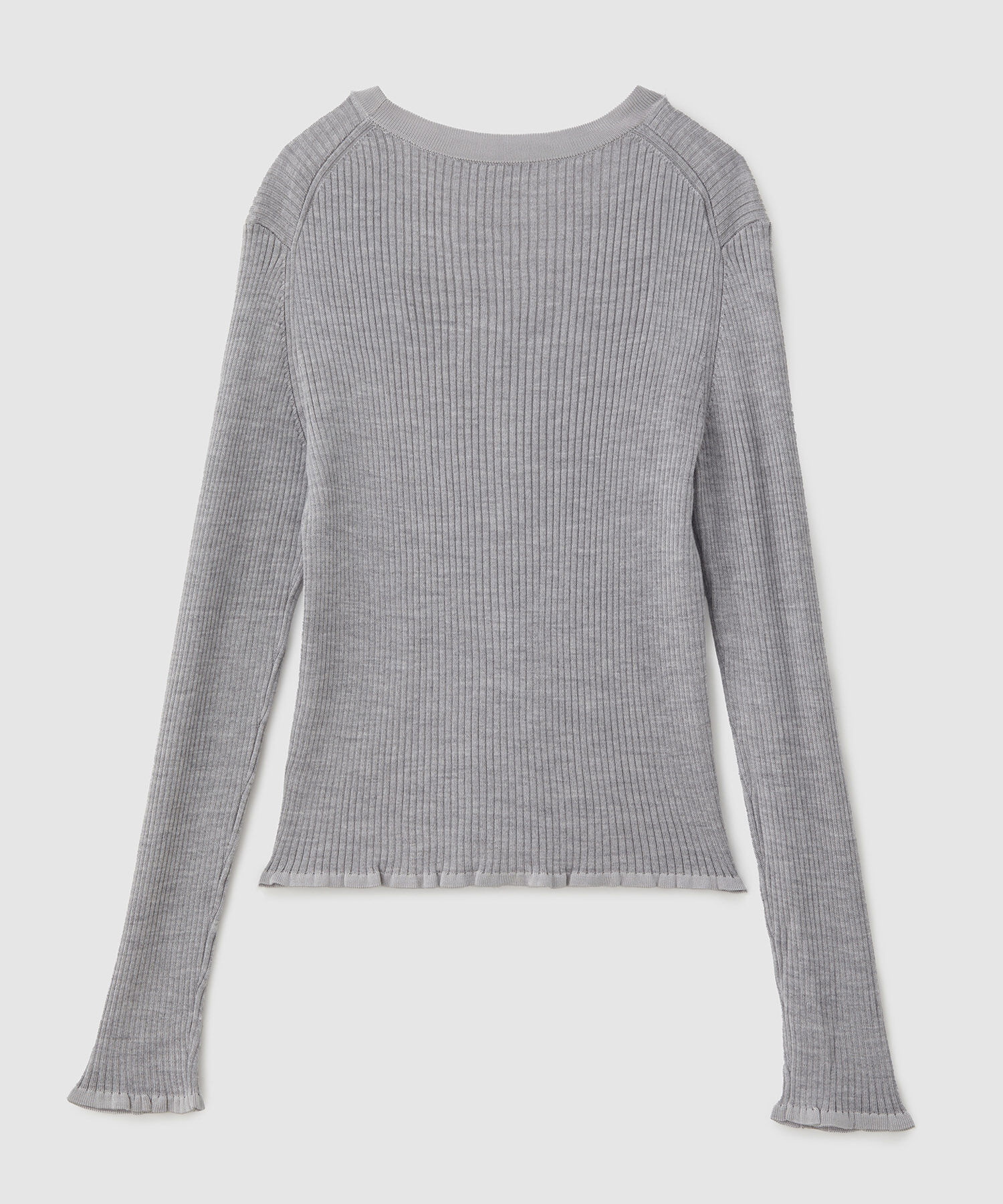 ROPE「シャイニーリブカーディガン」|カーディガン|