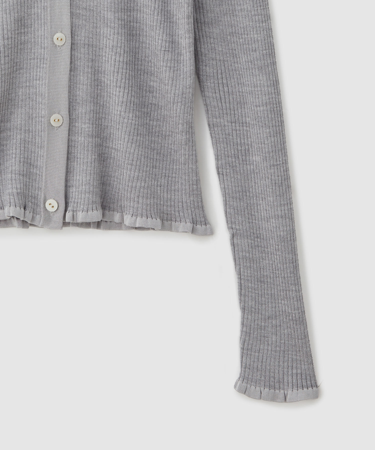 ROPE「シャイニーリブカーディガン」|カーディガン|