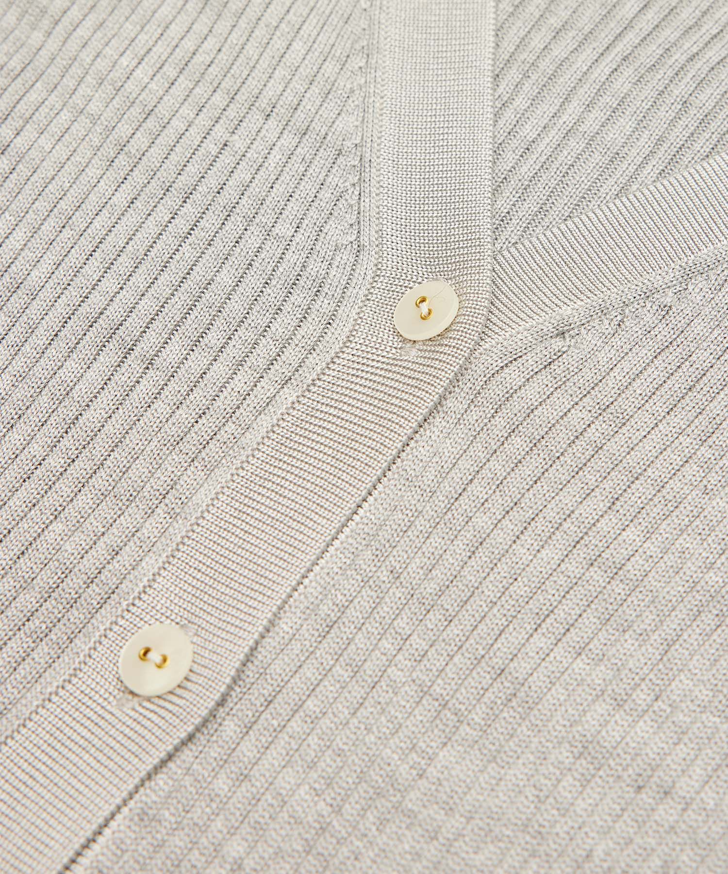 ROPE「シャイニーリブカーディガン」|カーディガン|