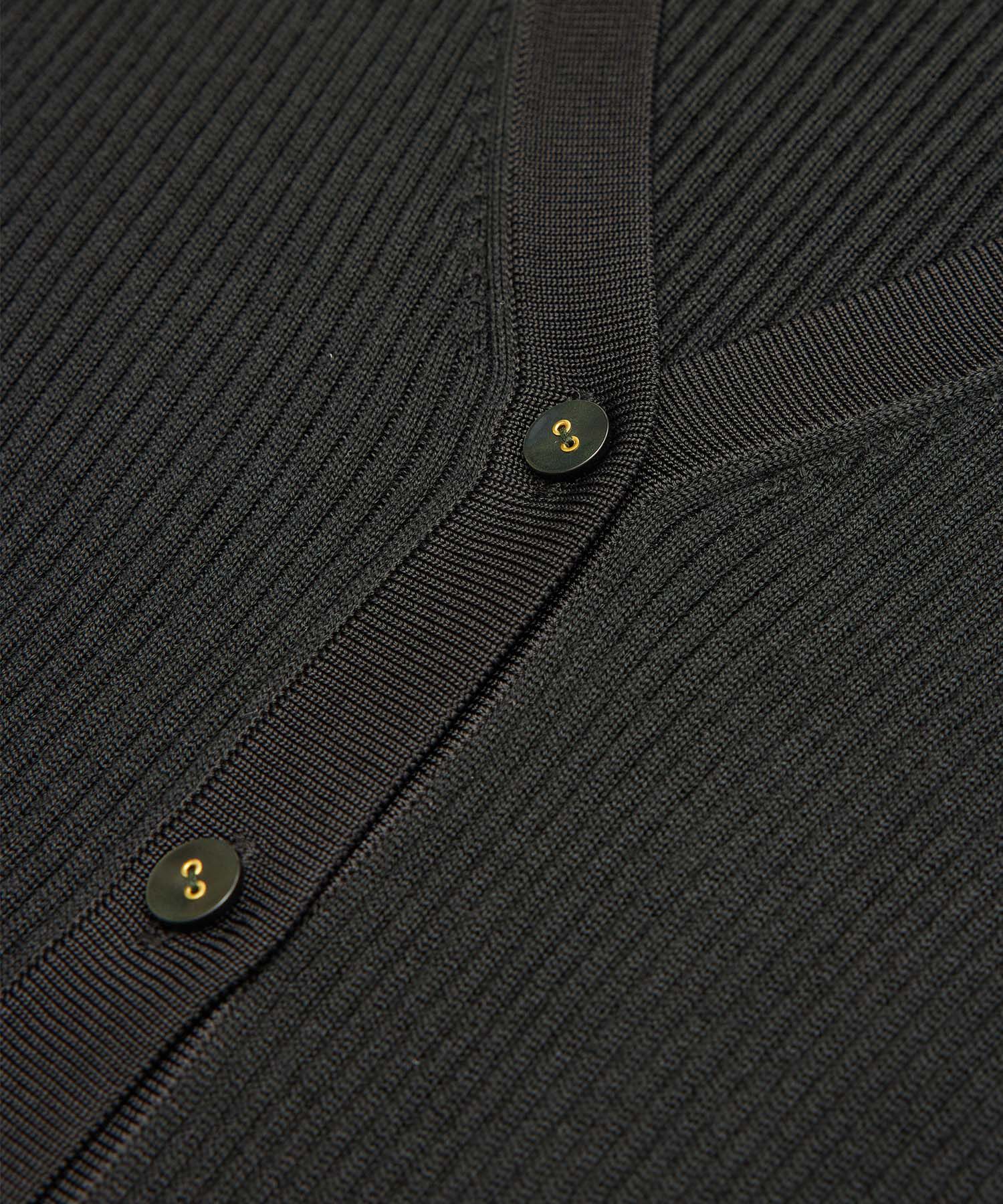 ROPE「シャイニーリブカーディガン」|カーディガン|