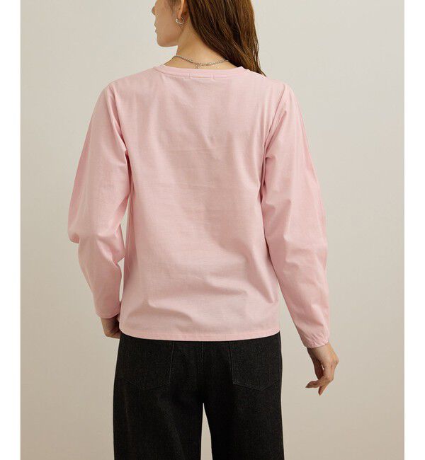 ROPE「【洗える】コットンプレーティング天竺カーブスリーブカットソー」|Tシャツ・カットソー|