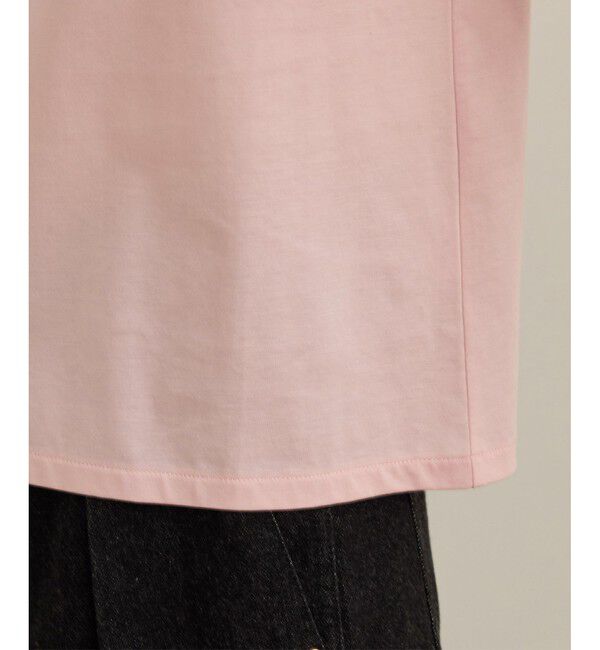 ROPE「【洗える】コットンプレーティング天竺カーブスリーブカットソー」|Tシャツ・カットソー|