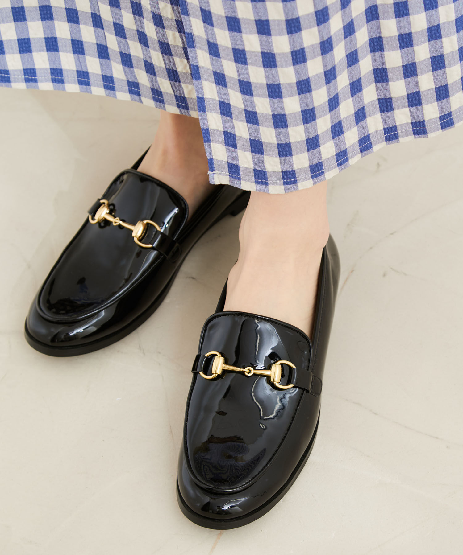 Juze「【晴雨兼用】【HARUTAコラボ】リサイクルレザービットローファー」|ローファー|