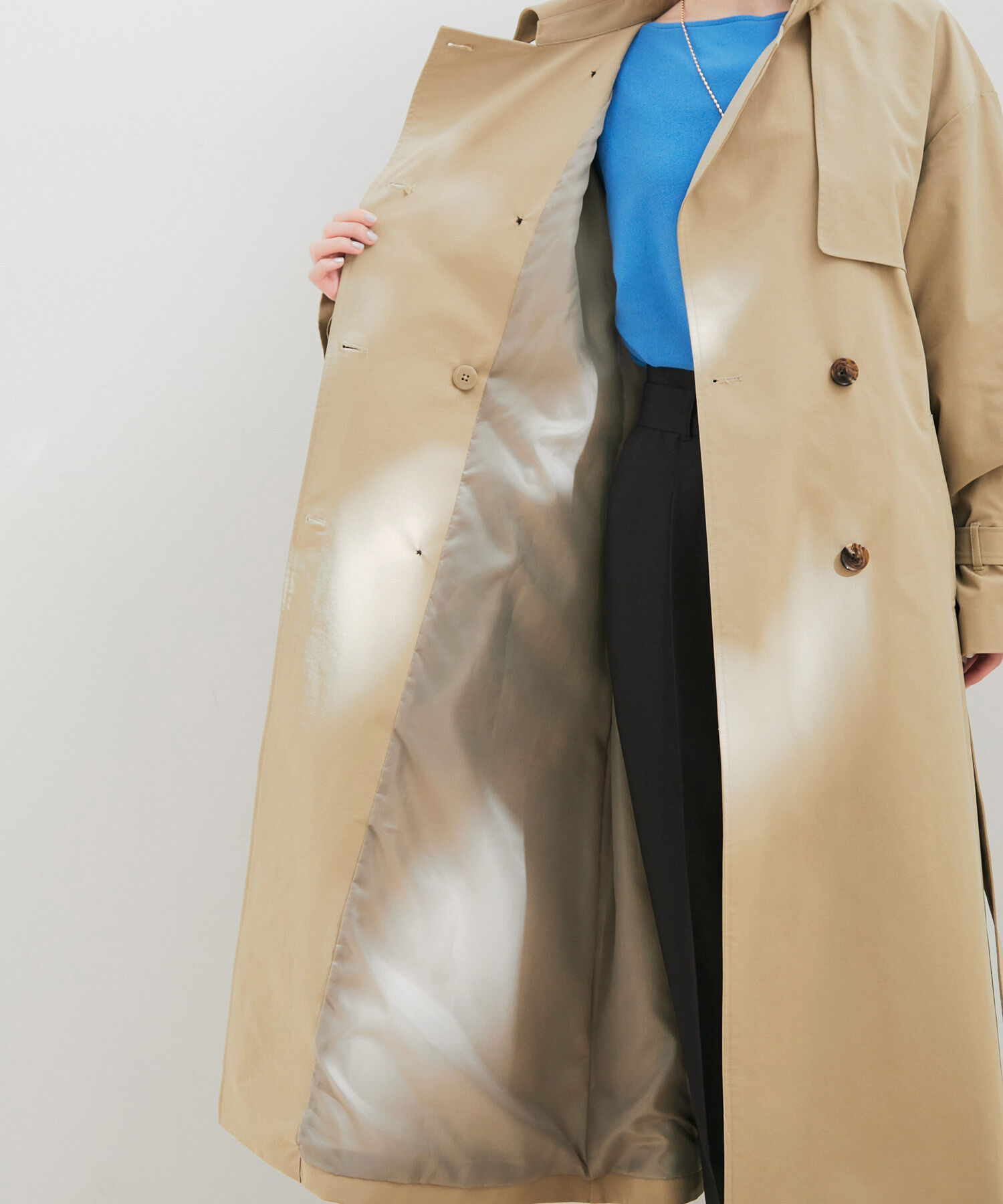 VIS「【撥水・花粉ガード】オーバーサイズトレンチコート」|トレンチコート|