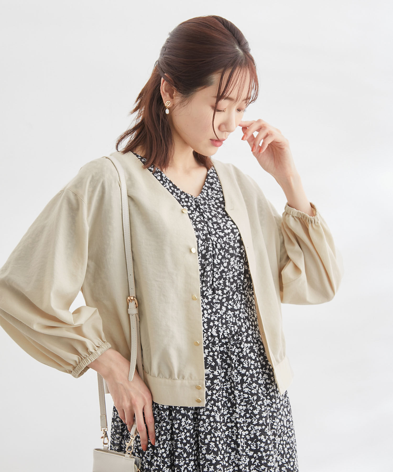 Rope&rsquo;Picnic「ショートレングスブラウスカーディガン」|カーディガン|