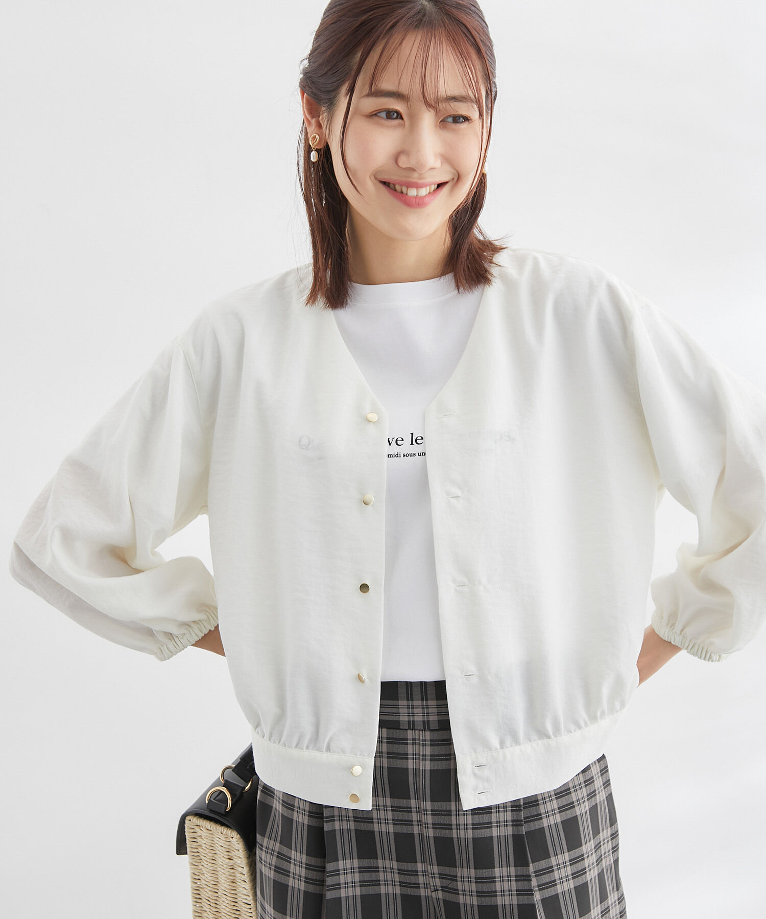 Rope&rsquo;Picnic「ショートレングスブラウスカーディガン」|カーディガン|