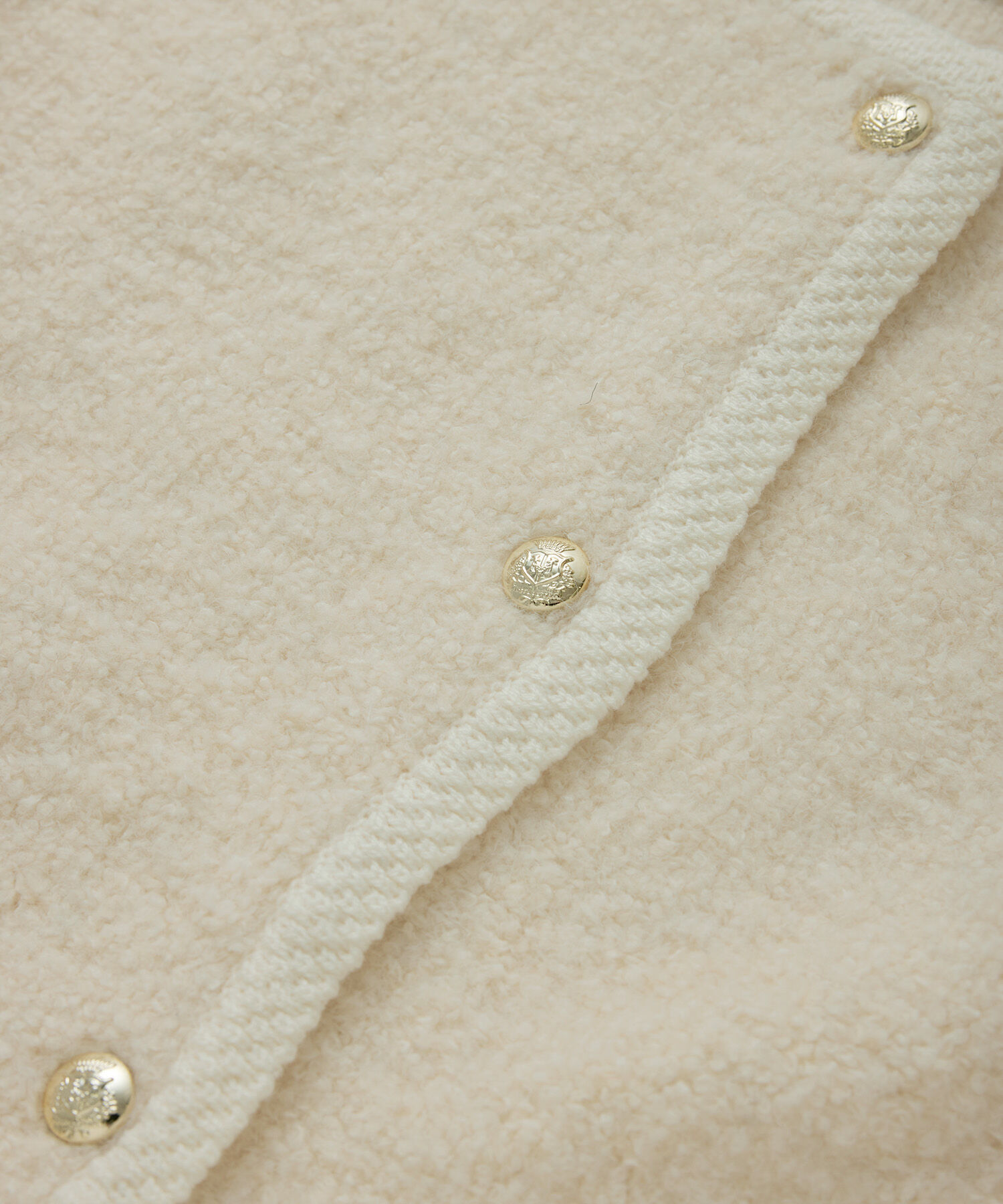 Rope&rsquo;Picnic「リンクコーデ/ループ編みゴールドボタンニットカーディガン」|カーディガン|