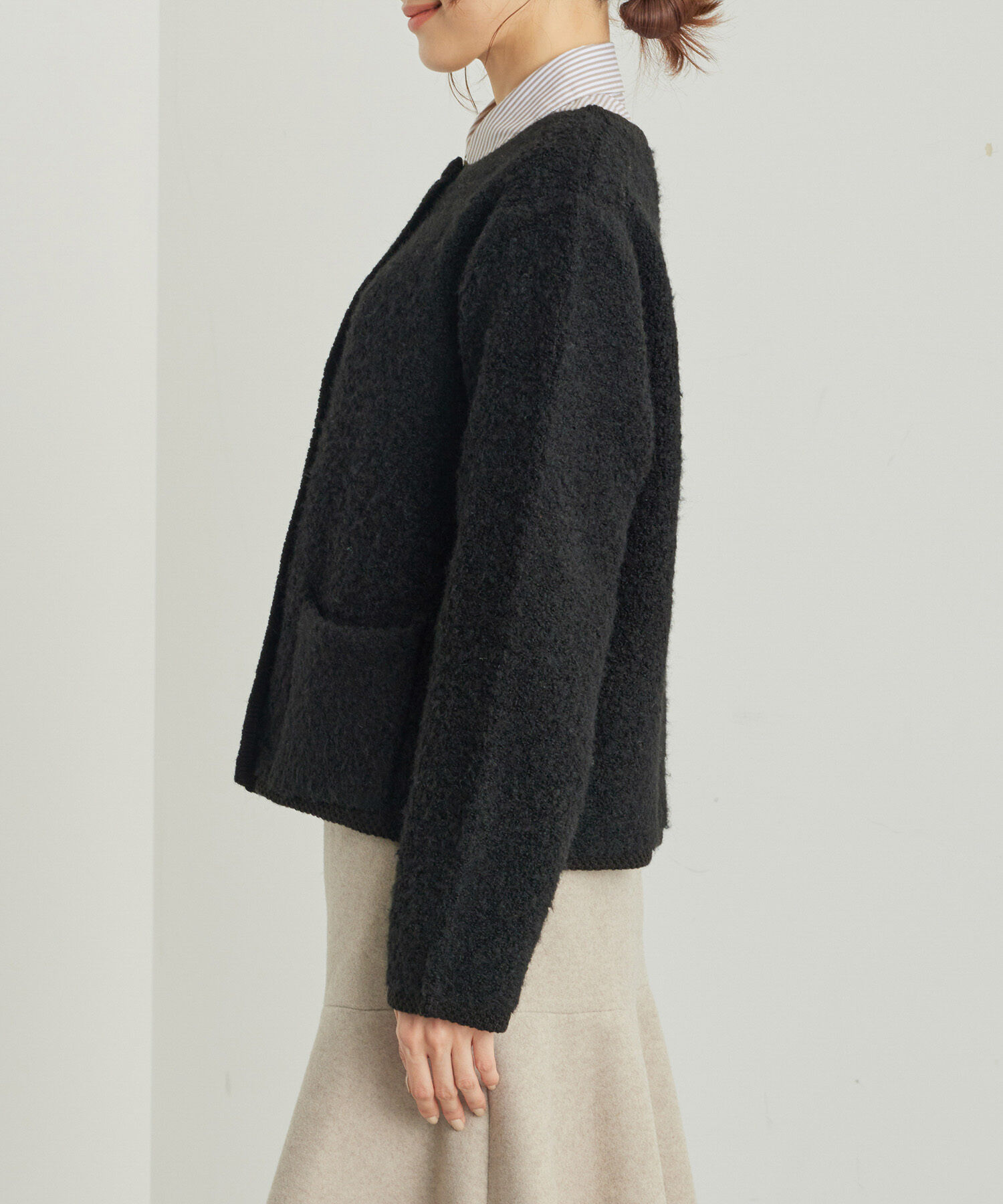 Rope&rsquo;Picnic「リンクコーデ/ループ編みゴールドボタンニットカーディガン」|カーディガン|