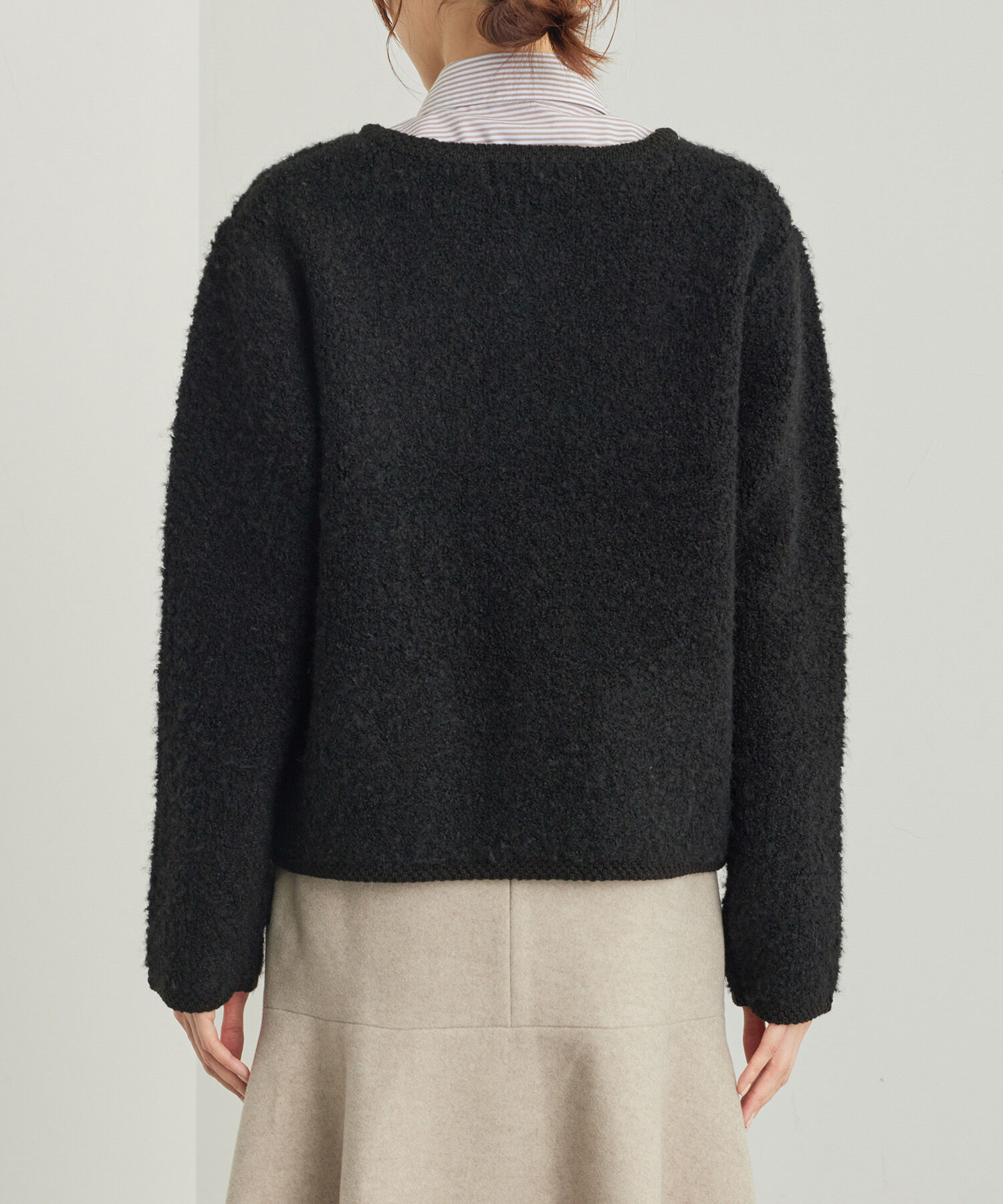 Rope&rsquo;Picnic「リンクコーデ/ループ編みゴールドボタンニットカーディガン」|カーディガン|