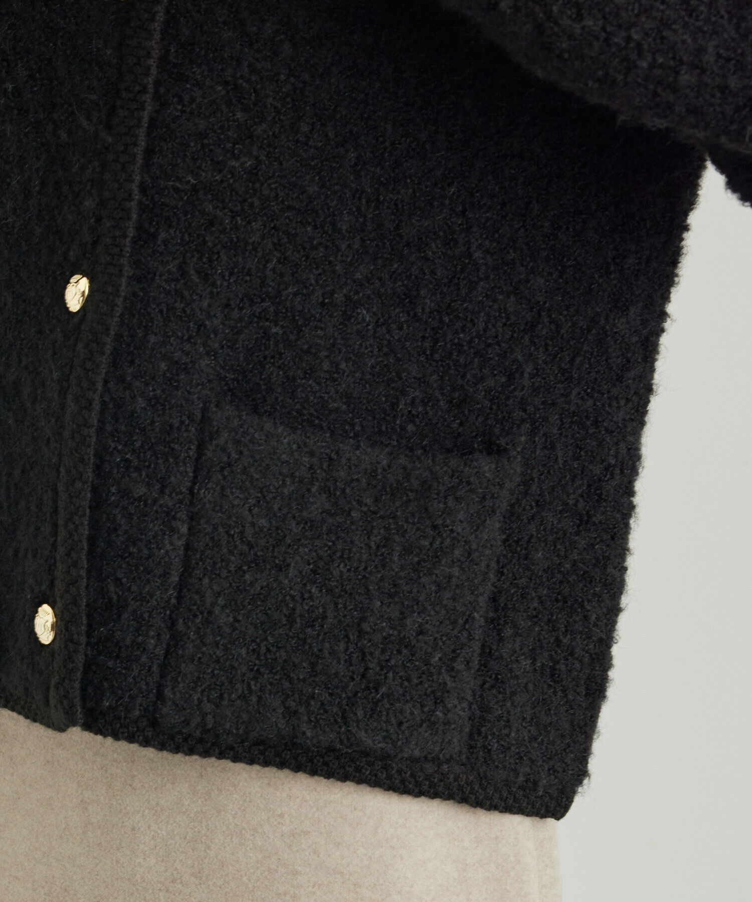 Rope&rsquo;Picnic「リンクコーデ/ループ編みゴールドボタンニットカーディガン」|カーディガン|