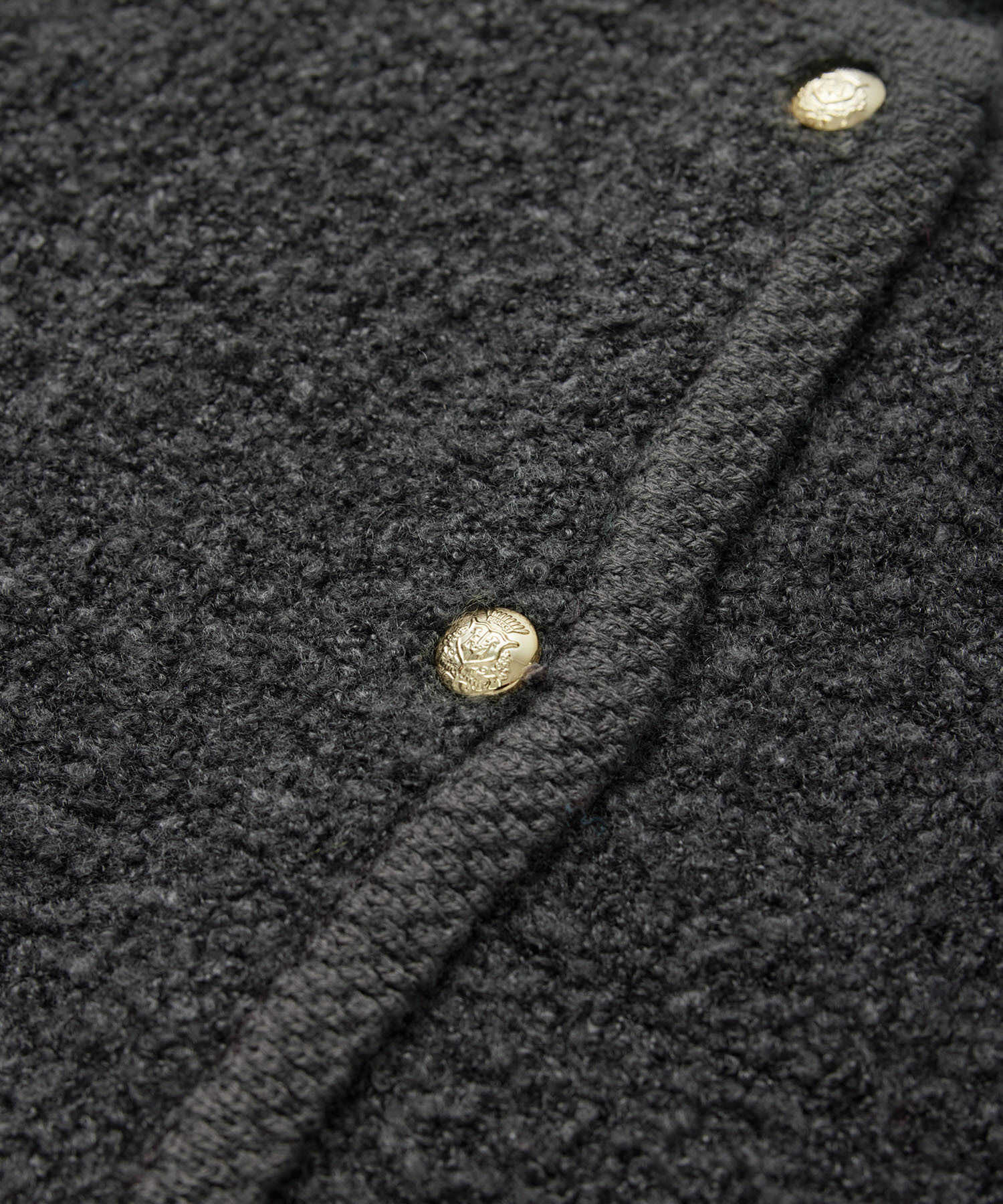 Rope&rsquo;Picnic「リンクコーデ/ループ編みゴールドボタンニットカーディガン」|カーディガン|