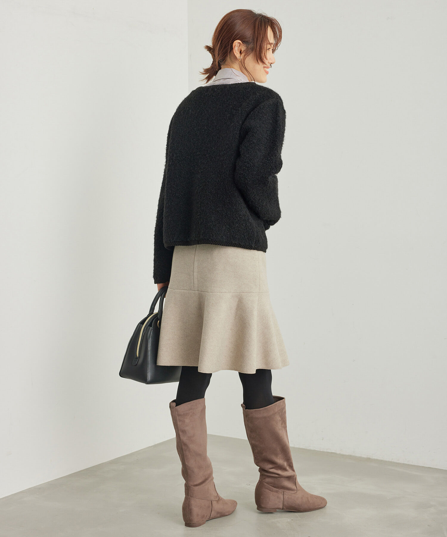 Rope&rsquo;Picnic「リンクコーデ/ループ編みゴールドボタンニットカーディガン」|カーディガン|