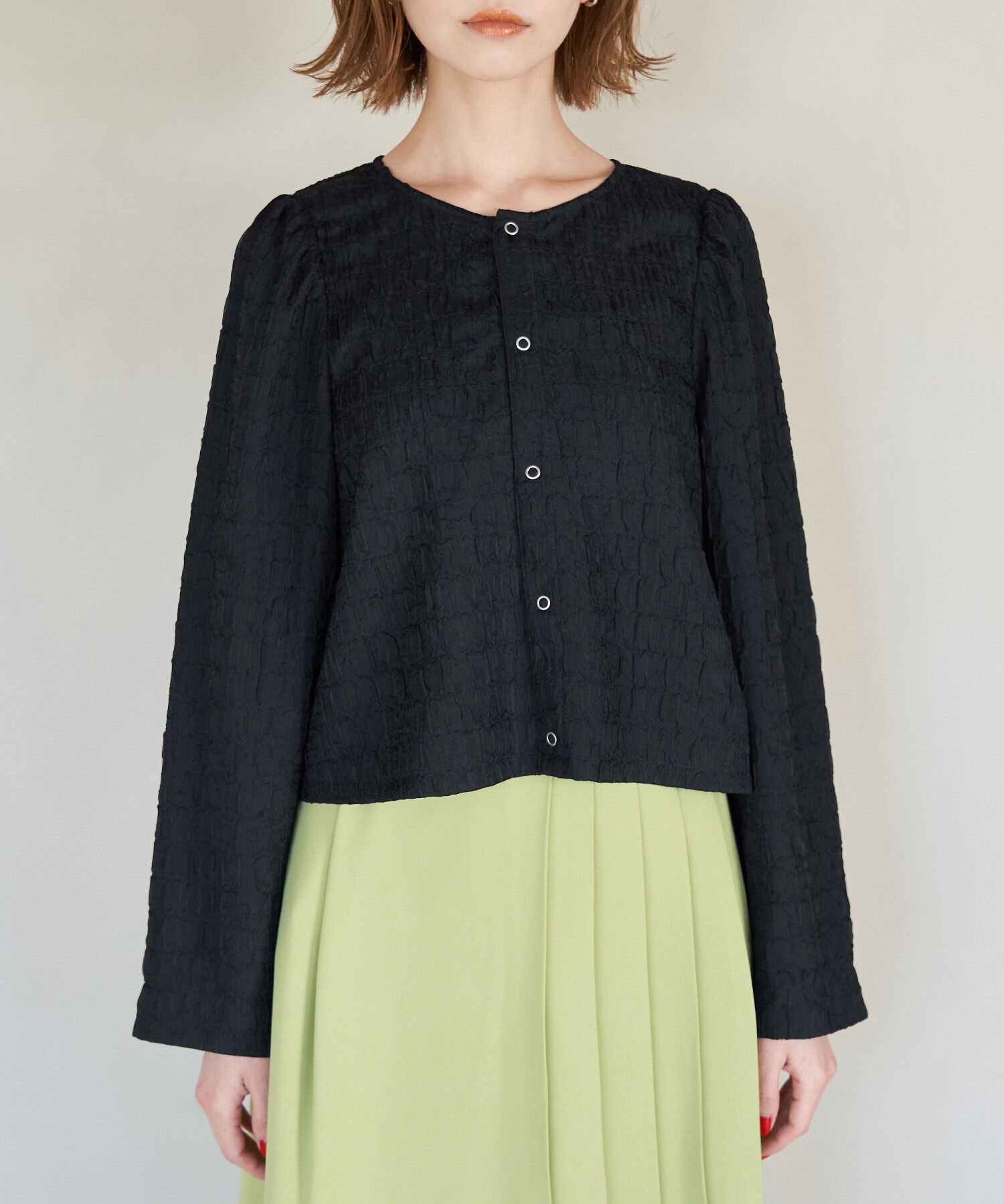 Rope&rsquo;Picnic「ジャガードブラウスカーディガン」|カーディガン|