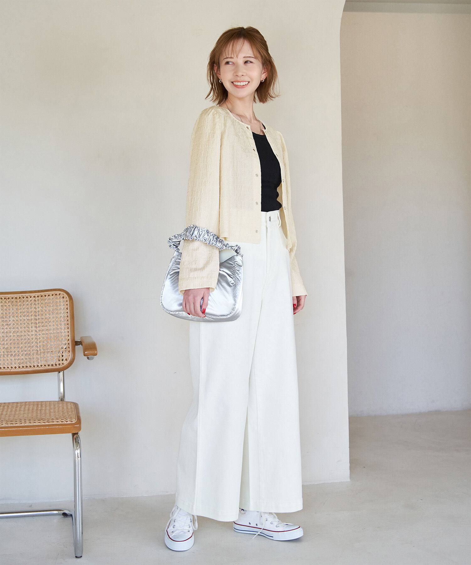 Rope&rsquo;Picnic「ジャガードブラウスカーディガン」|カーディガン|