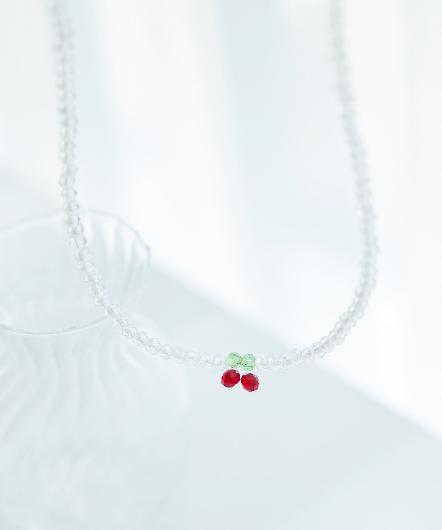 ROPE PICNIC PASSAGE「チェリートップビーズショートネックレス」|ネックレス|ホワイト(10)