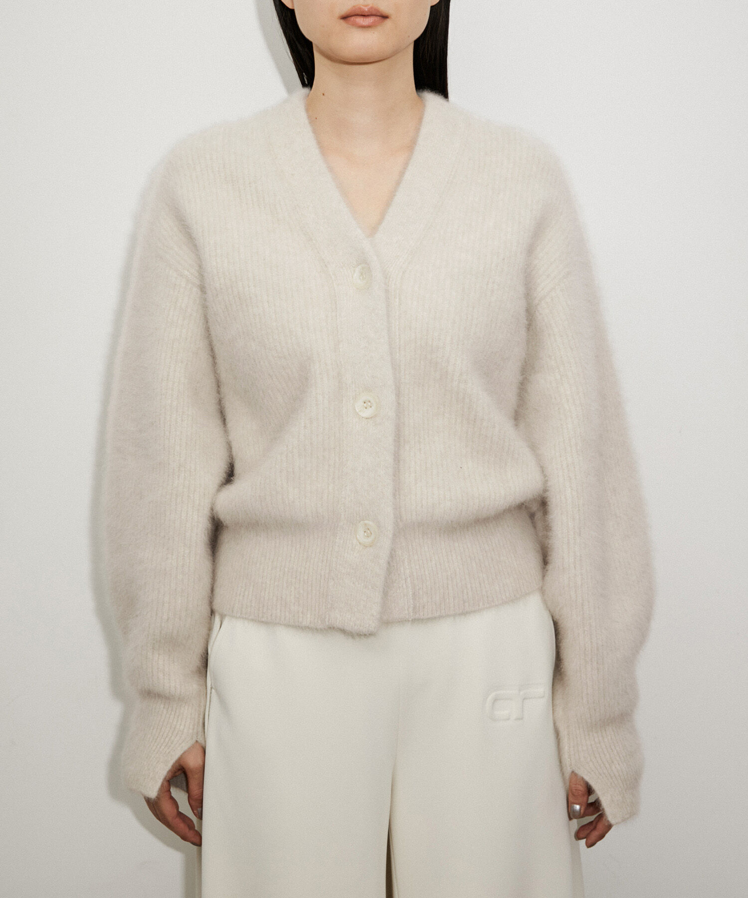 ADAM ET ROPE'「ファーニットカーディガン」|カーディガン|