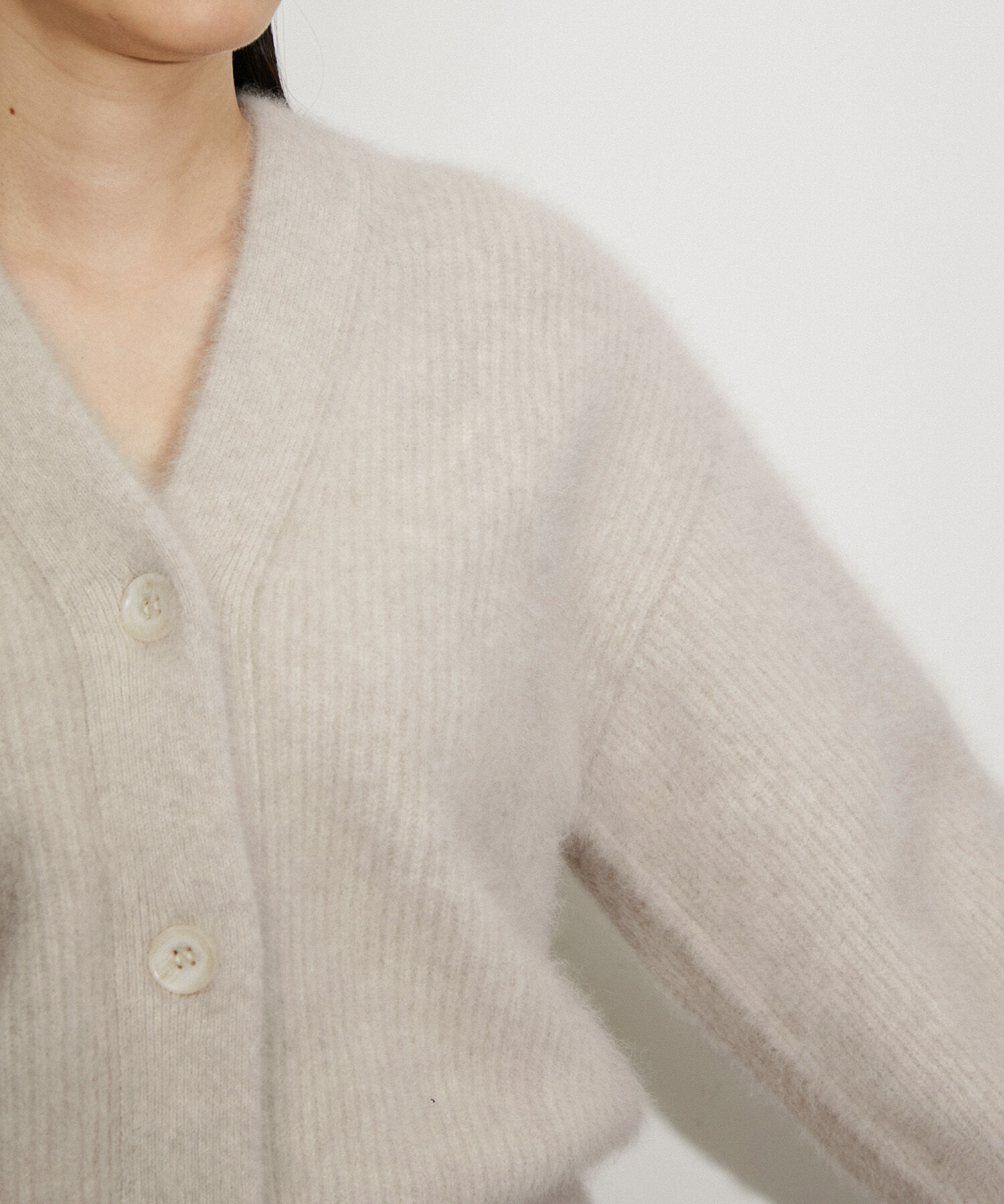 ADAM ET ROPE'「ファーニットカーディガン」|カーディガン|