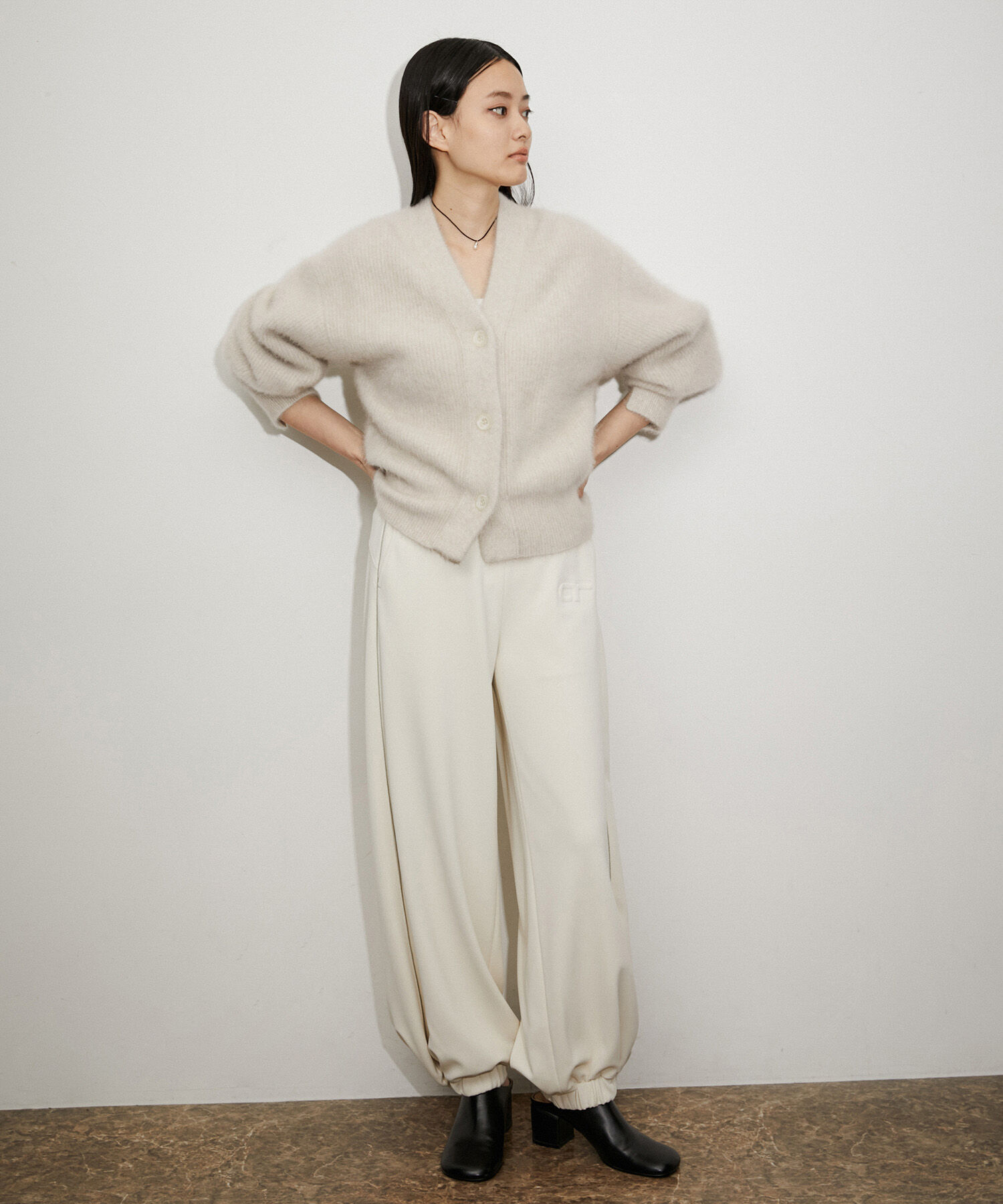 ADAM ET ROPE'「ファーニットカーディガン」|カーディガン|