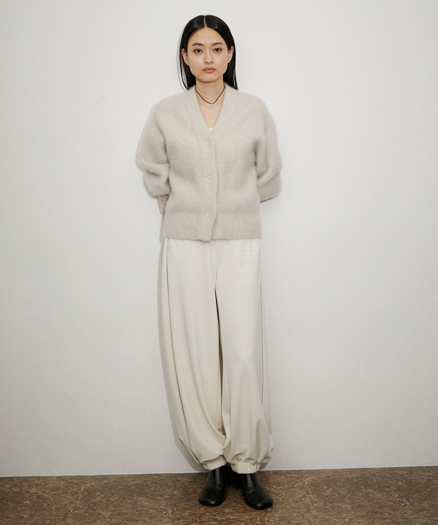 ADAM ET ROPE'「ファーニットカーディガン」|カーディガン|