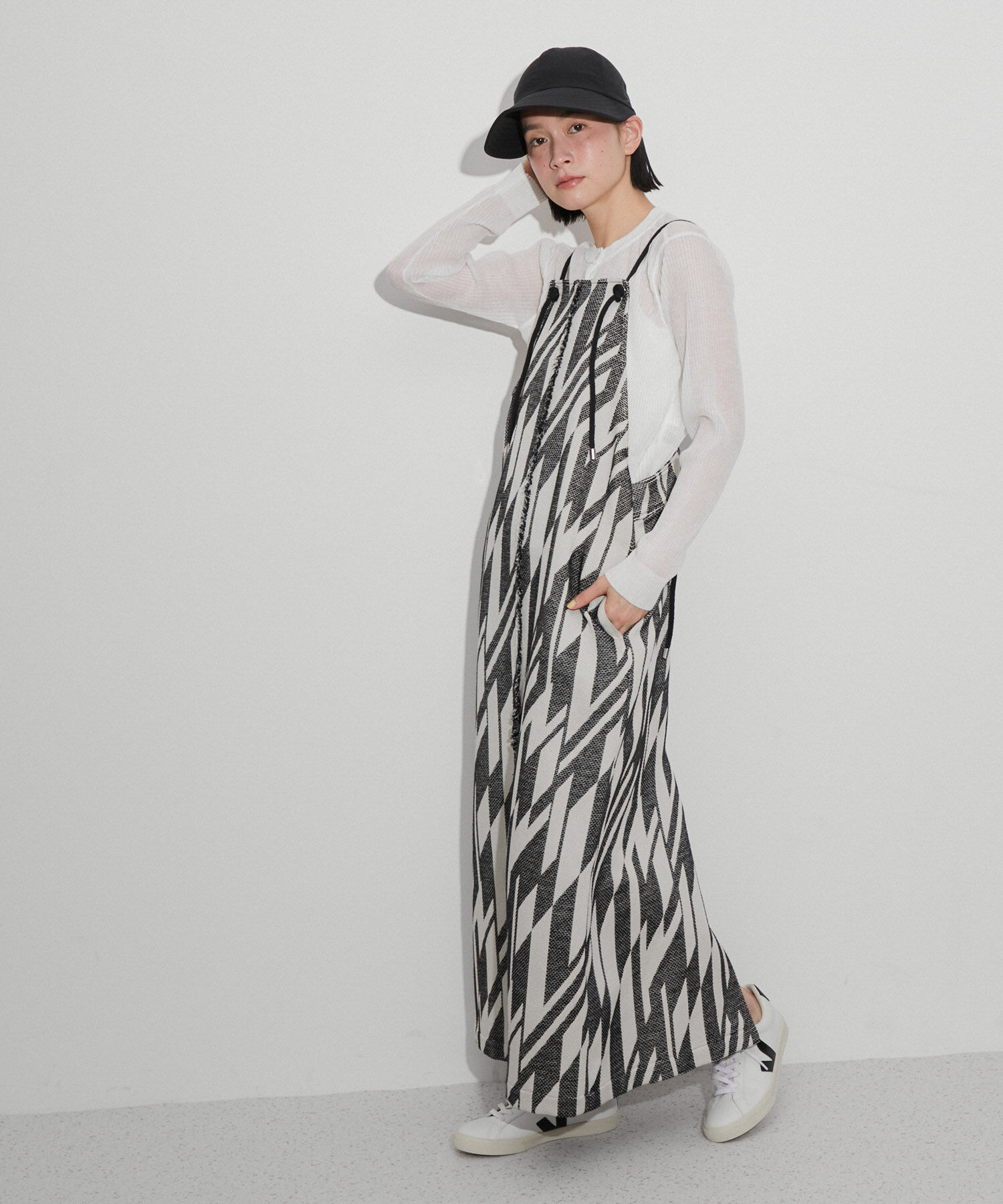 ADAM ET ROPE'「【洗える】シアープリーツカーディガン」|カーディガン|