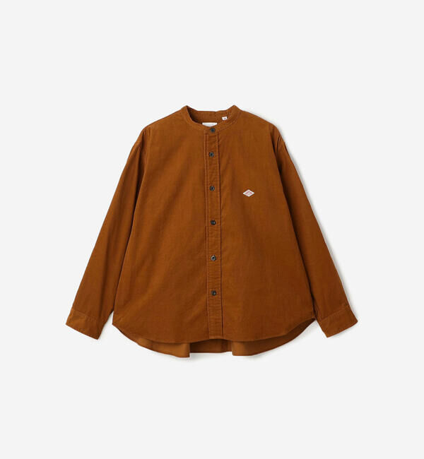 DANTON「DANTON | コーデュロイ バンドカラー長袖シャツ WOMEN」|シャツ・ブラウス|
