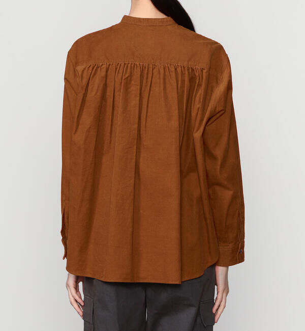 DANTON「DANTON | コーデュロイ バンドカラー長袖シャツ WOMEN」|シャツ・ブラウス|