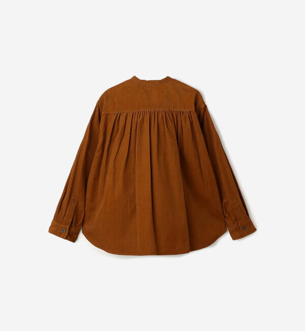 DANTON「DANTON | コーデュロイ バンドカラー長袖シャツ WOMEN」|シャツ・ブラウス|