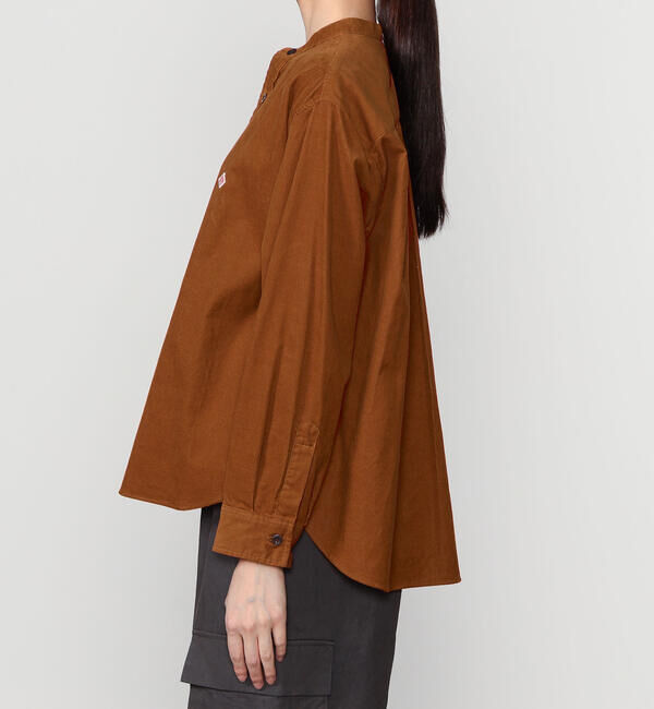 DANTON「DANTON | コーデュロイ バンドカラー長袖シャツ WOMEN」|シャツ・ブラウス|
