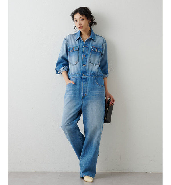  「デニムジャンプスーツ」|ワンピース|