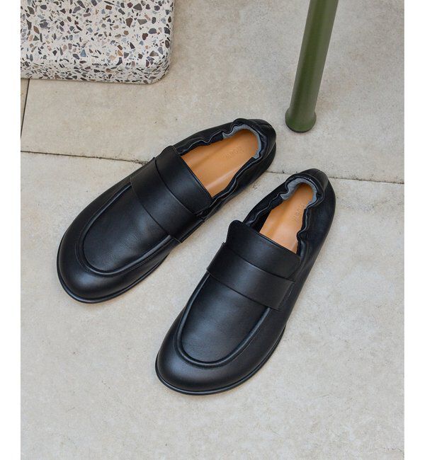 Hoaw.「【Hoaw.】ソフトローファー」|ロングブーツ|ブラック