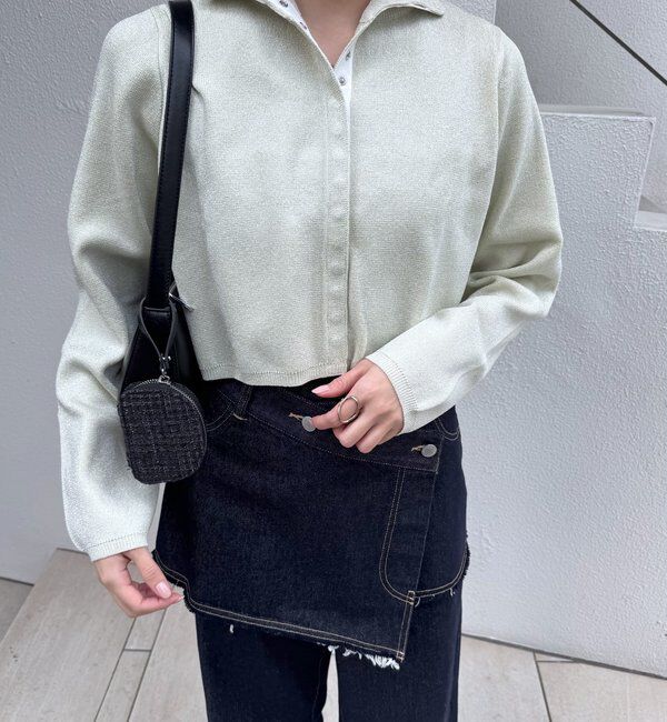  「[mline]配色ハイネックニット」|カーディガン|