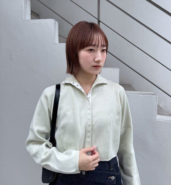  「[mline]配色ハイネックニット」|カーディガン|