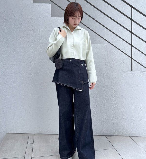  「[mline]配色ハイネックニット」|カーディガン|