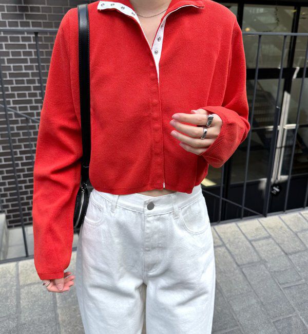  「[mline]配色ハイネックニット」|カーディガン|