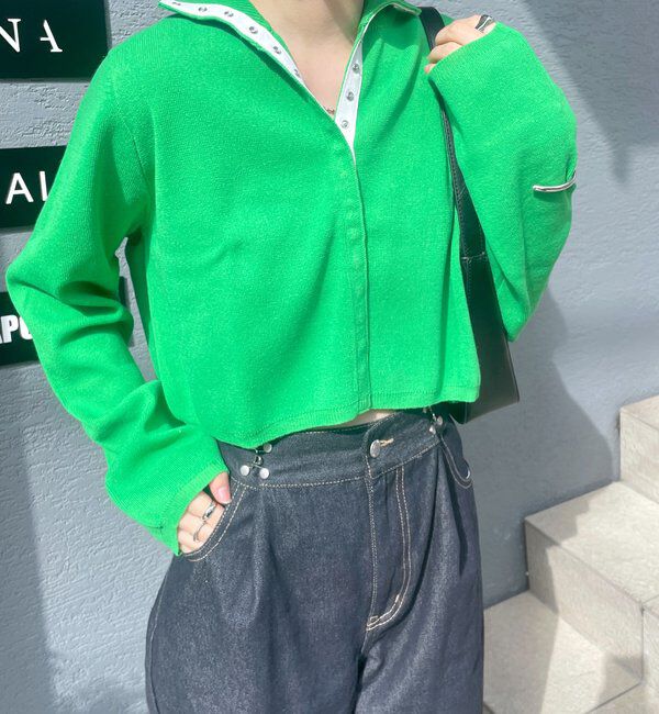  「[mline]配色ハイネックニット」|カーディガン|