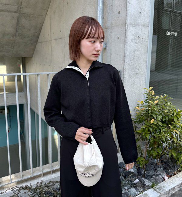  「[mline]配色ハイネックニット」|カーディガン|