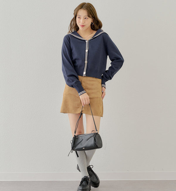  「セーラーカラーニットカーディガン」|カーディガン|