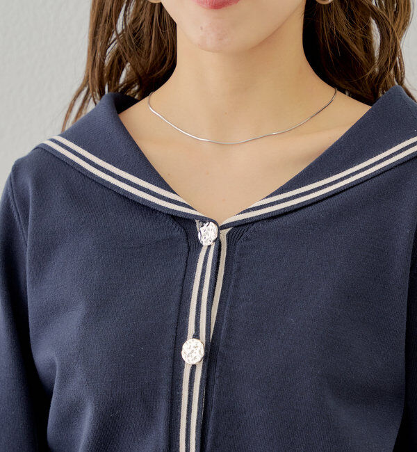  「セーラーカラーニットカーディガン」|カーディガン|