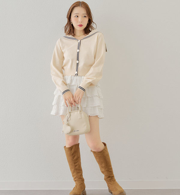  「セーラーカラーニットカーディガン」|カーディガン|