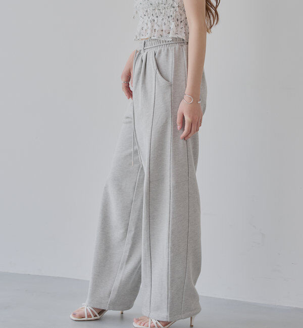  「カーブデザインドロストスウェットパンツ」|チノ|